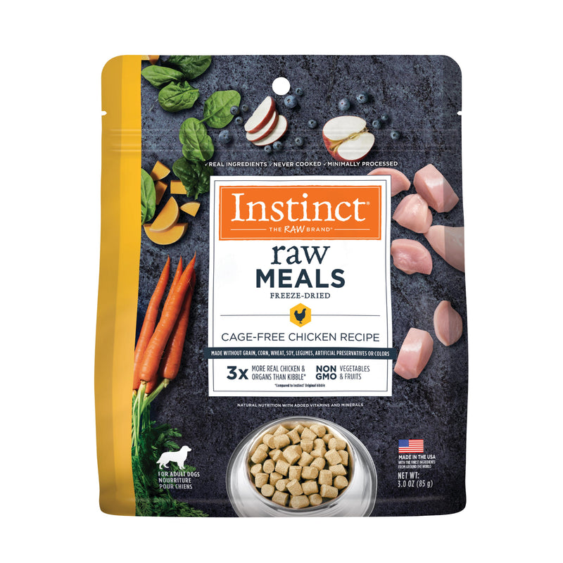 Instinct Raw Meals Freeze-Dried Chicken Dog Food, 3 oz. Bag