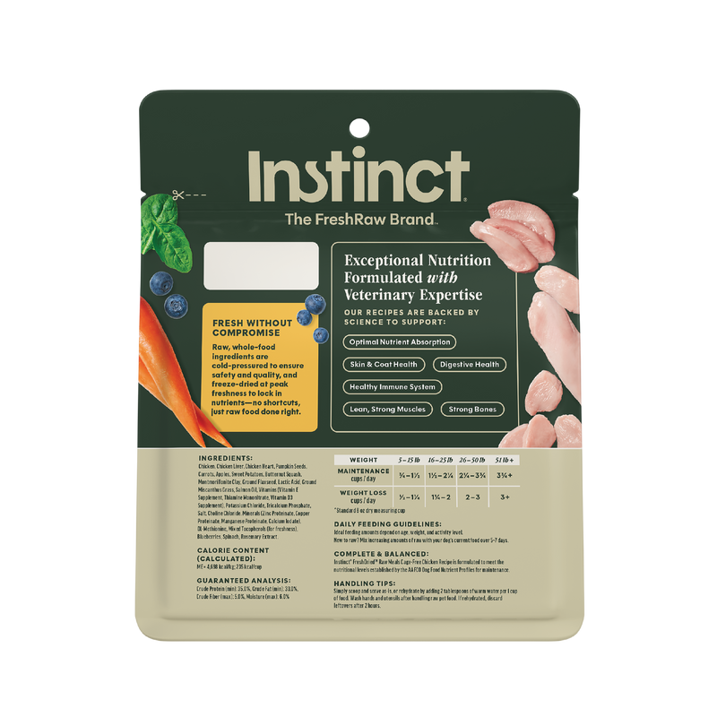 Instinct Raw Meals Freeze-Dried Chicken Dog Food, 3 oz. Bag