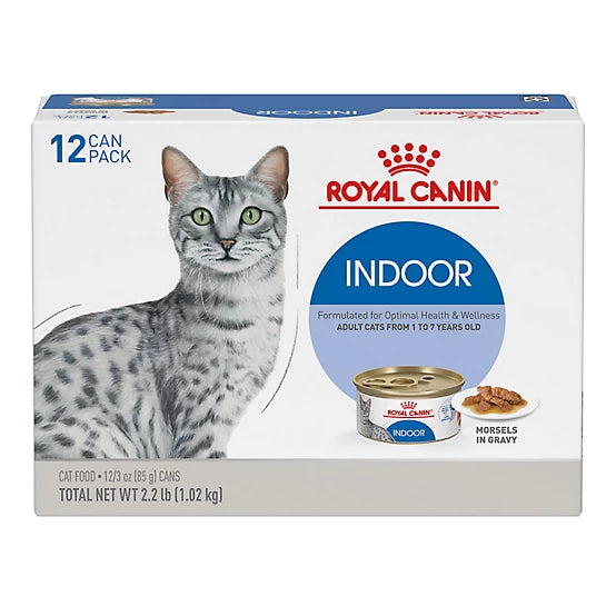 Royal Canin® Feline Health Nutrition™ Indoor Adult Morsels in Gravy Canned Cat Food, 3 oz, 12-Pack