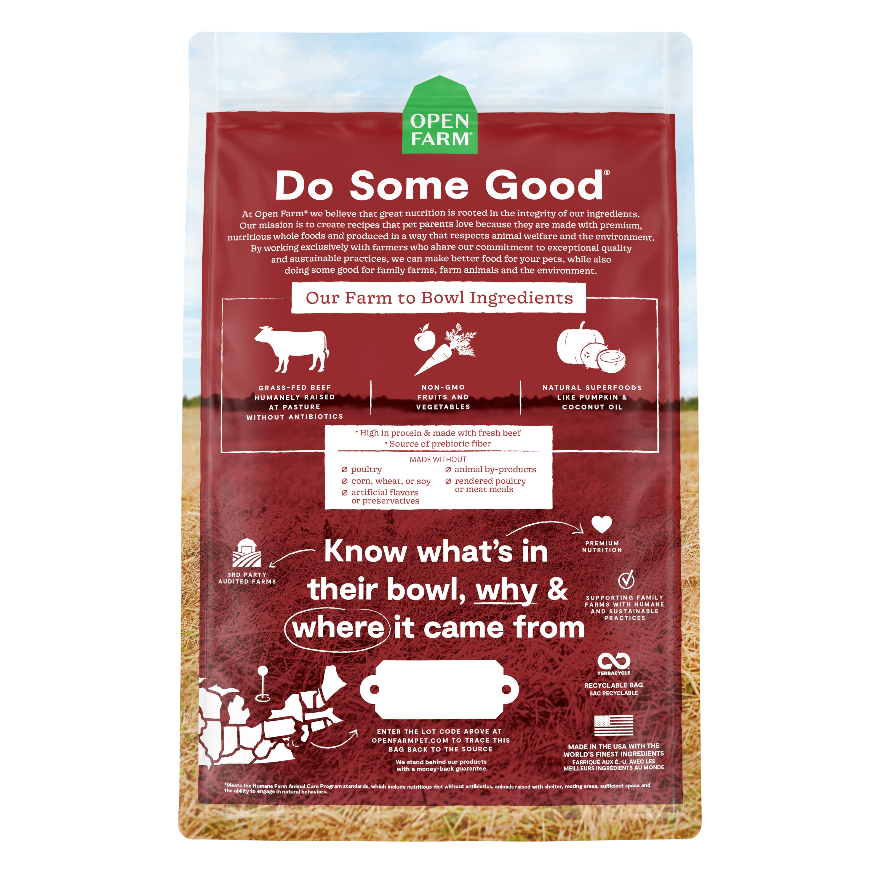 Open Farm Grass-Fed Beef Grain-Free Dog Kibble – Petsense