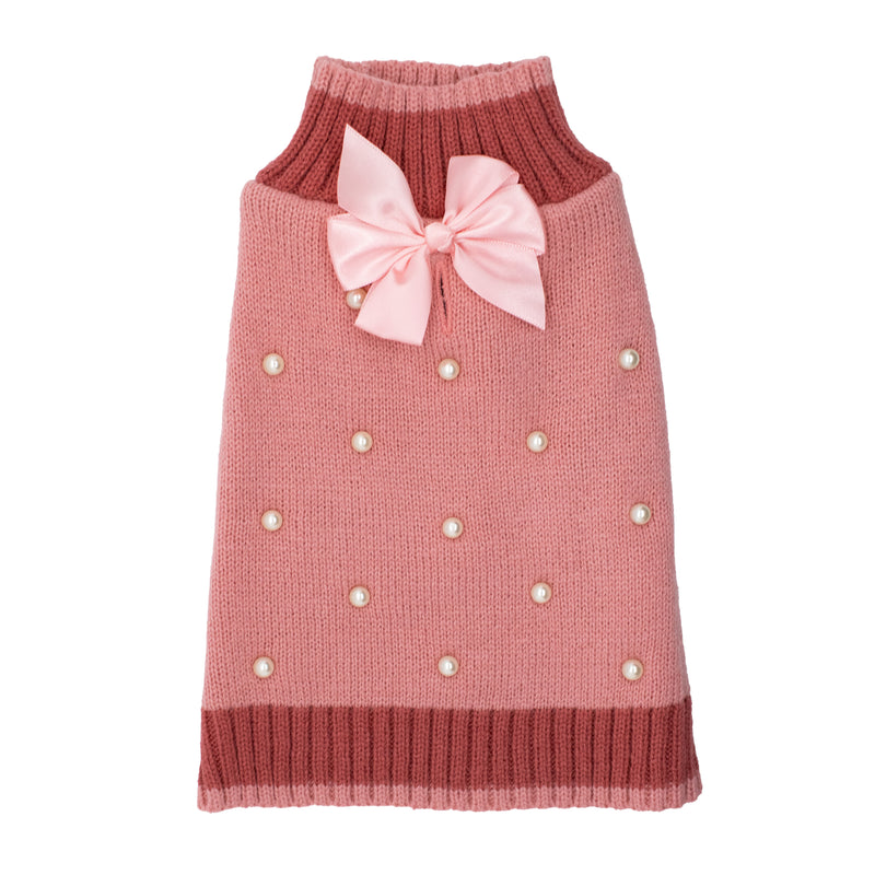 PINK PEARL DOG SWEATER