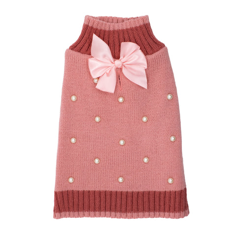 PINK PEARL DOG SWEATER