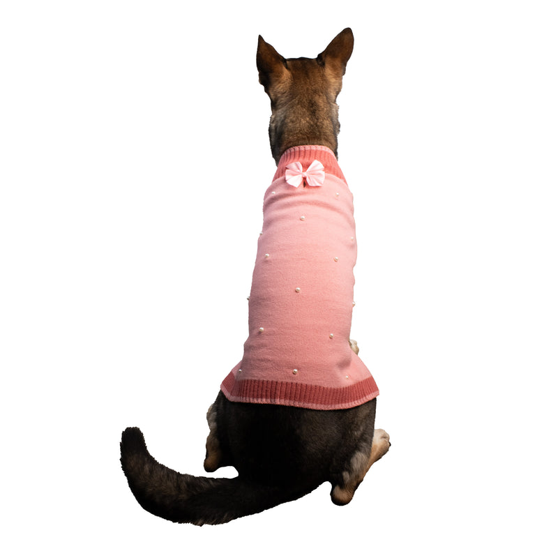 PINK PEARL DOG SWEATER