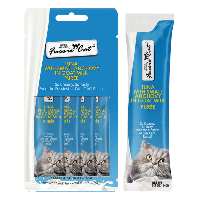 Fussie Cat Tuna & Anchovies Goat Milk Puree