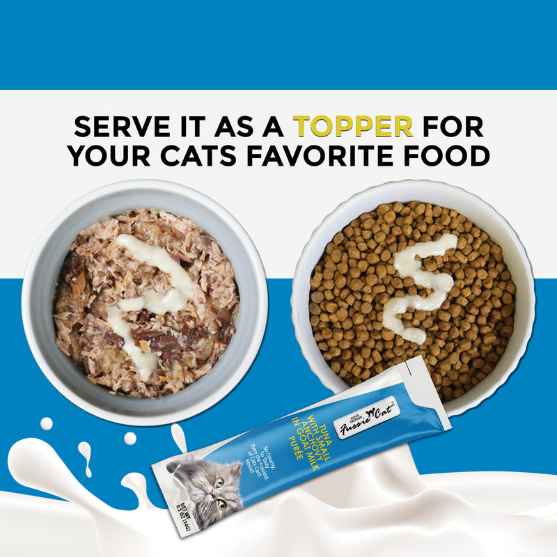 Fussie Cat Tuna & Anchovies Goat Milk Puree