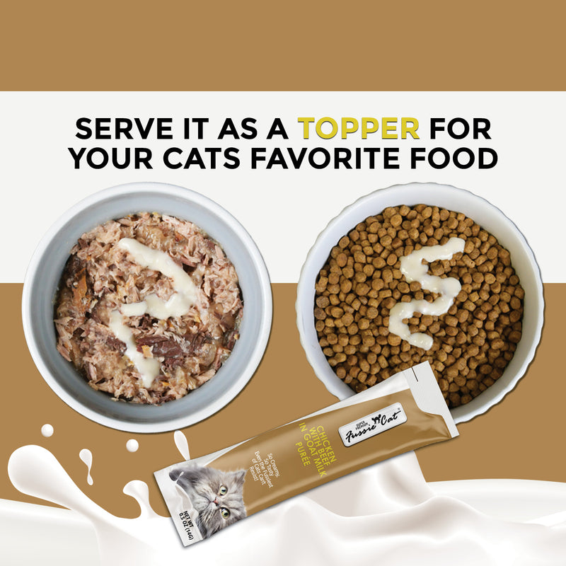 Fussie Cat Chicken & Beef Goat Milk Puree