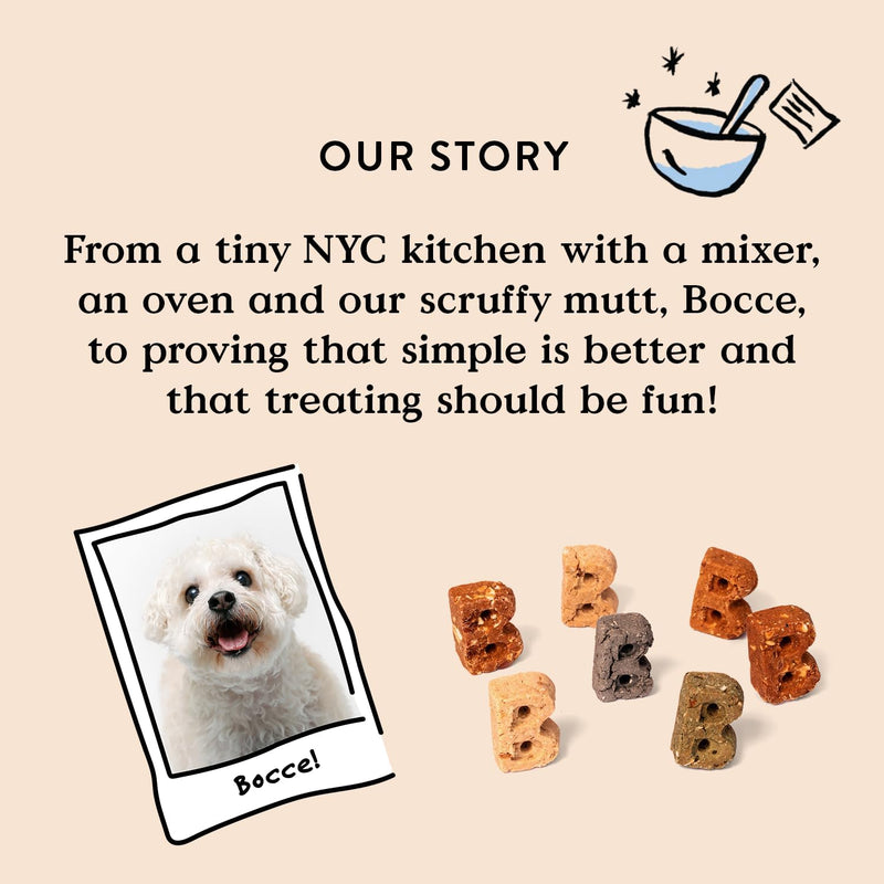 Bocce's Bakery Bac'n Nutty Soft & Chewy Dog Treats, Wheat-Free PB & Bacon Flavored All Natural Limited Ingredient Oven Baked Cookies for Dogs, 12 oz