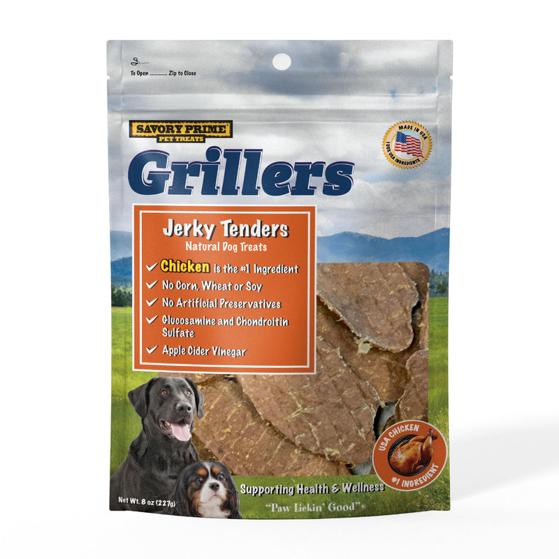 Savory Prime Grillers Chicken Jerky Tenders 8 oz. Dog Treats