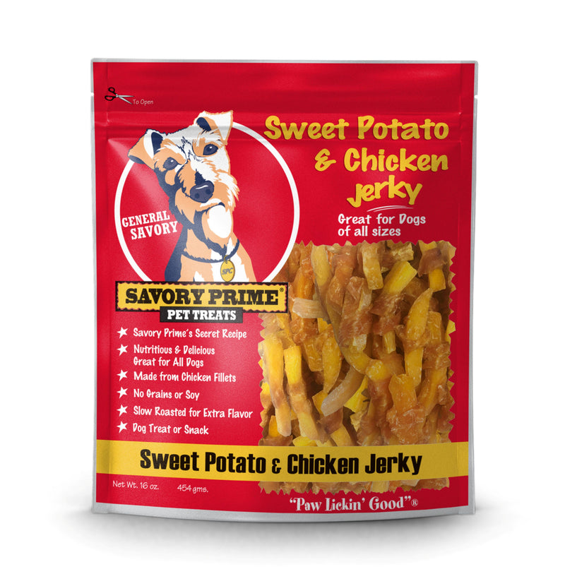 Savory Prime Sweet Potato & Chicken Jerky 16 oz. Dog Treats