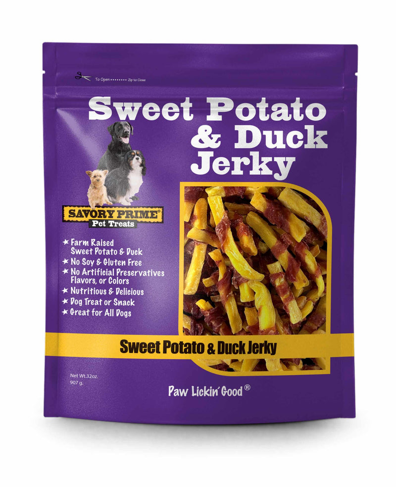 Savory Prime Sweet Potato & Duck Jerky 32 oz. Dog Treats