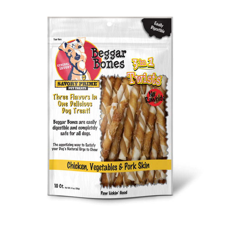 Savory Prime Beggar Bones 3 in 1 Flavor Twist Stick