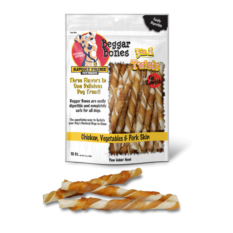 Savory Prime Beggar Bones 3 in 1 Flavor Twist Stick