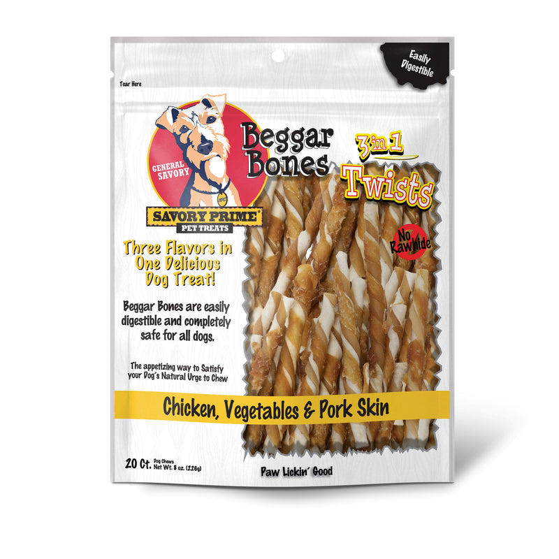 Savory Prime Beggar Bones 3 in 1 Flavor Twist Stick