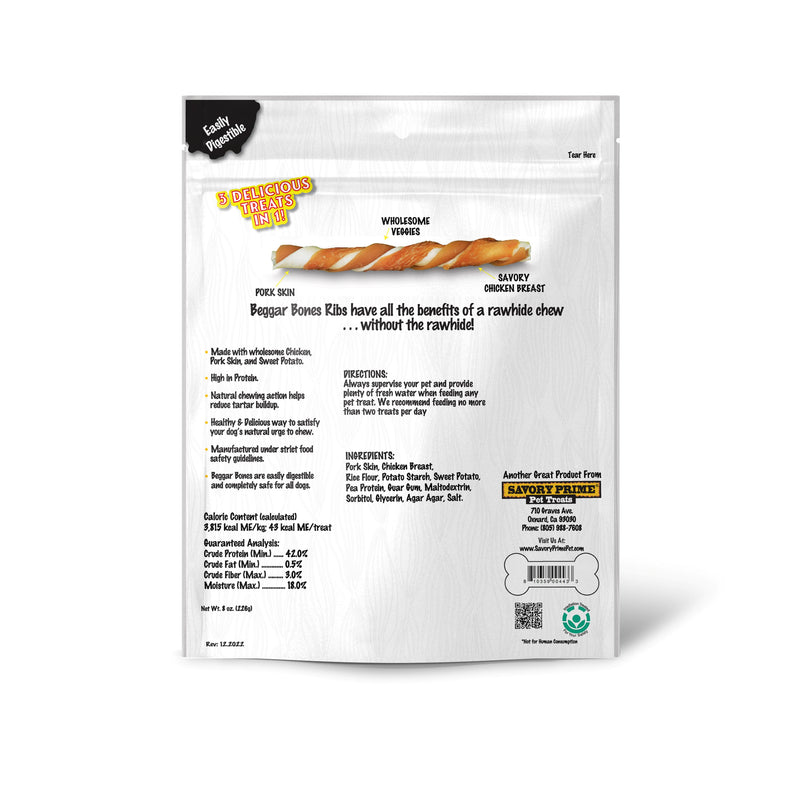 Savory Prime Beggar Bones 3 in 1 Flavor Twist Stick