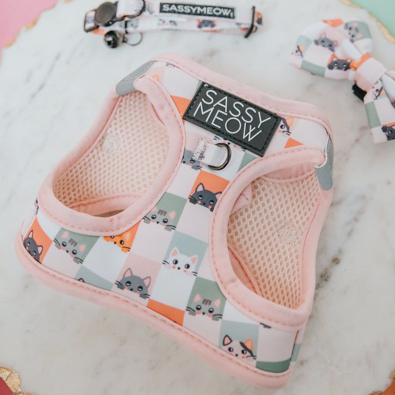 Sassy Meow Cat Harness, Smitten Kittens