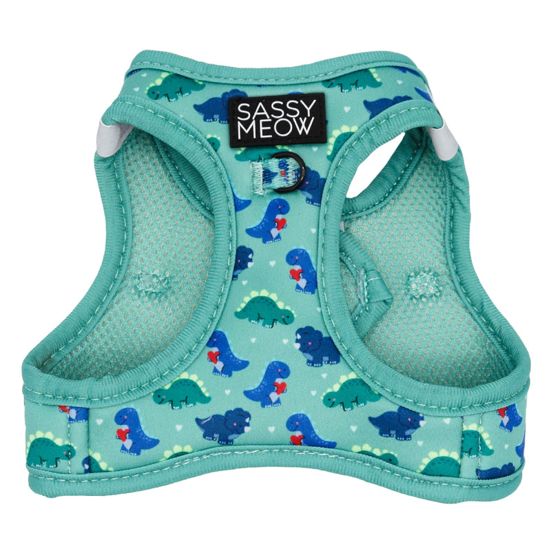 Sassy Meow Cat Harness, Dino Darling