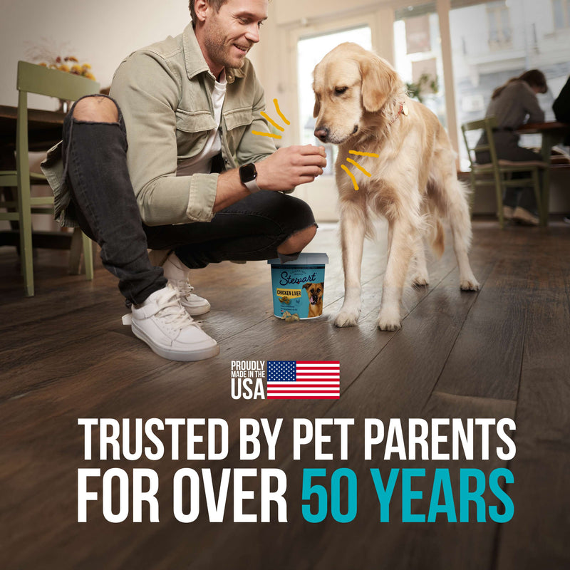 Stewart Chicken Liver Single Ingredient Freeze-Dried Dog Treats 16.8 oz Tub