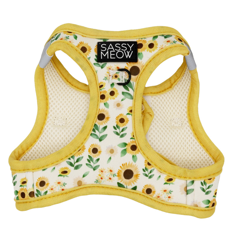 Sassy Meow Cat Harness, Sunflower Dreams