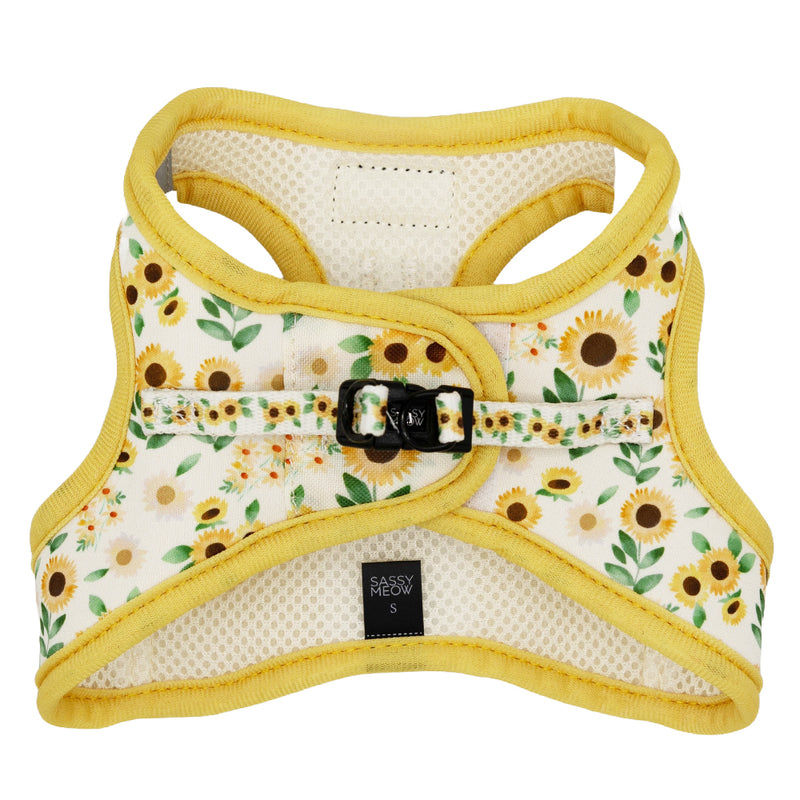 Sassy Meow Cat Harness, Sunflower Dreams