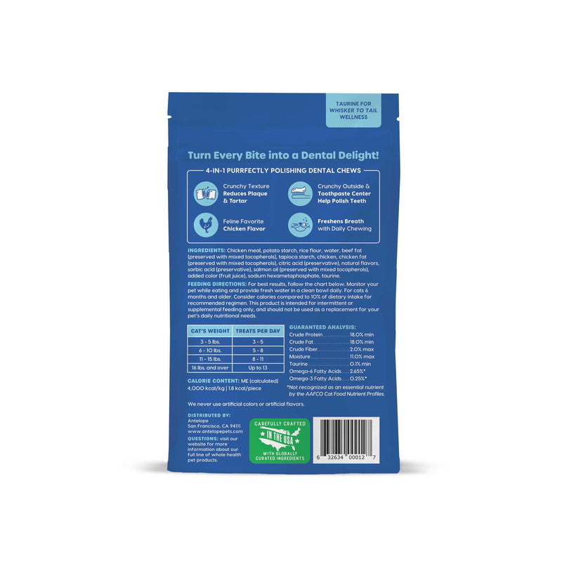 Dental Chews Kiss Me-Ow, Cleaning Chicken, 3oz