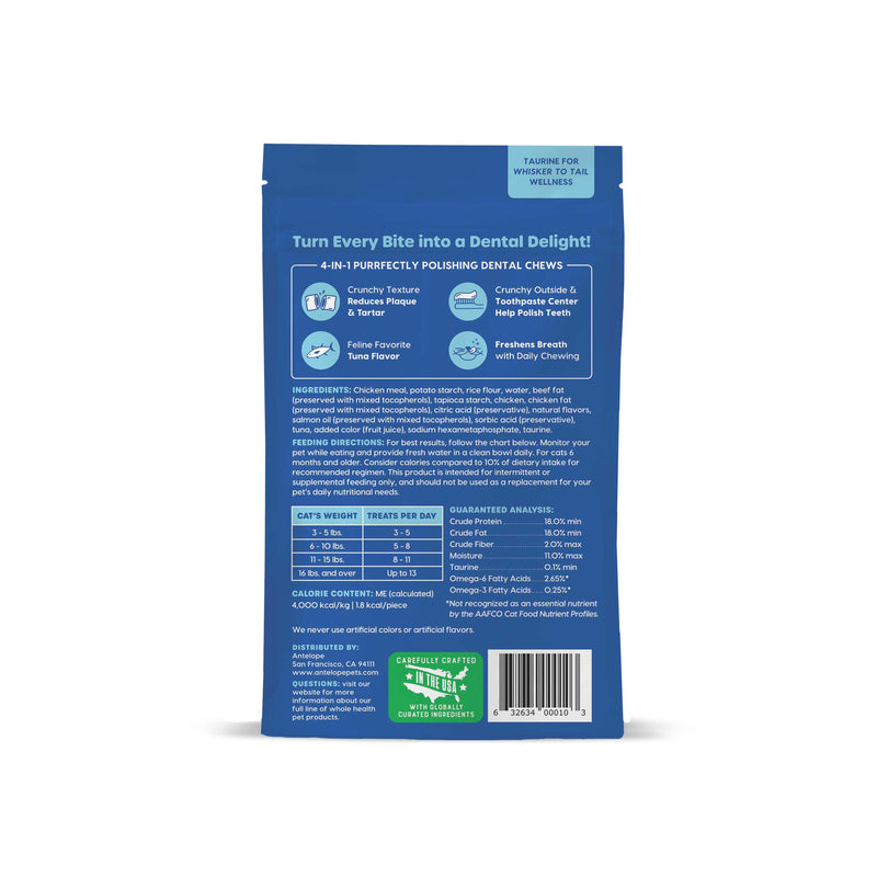 Dental Chews Kiss Me-Ow, Cleaning Tuna, 3oz