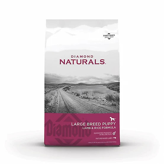 Diamond Naturals Large Breed Puppy Lamb and Rice Formula Dry Dog Food, 40lbs