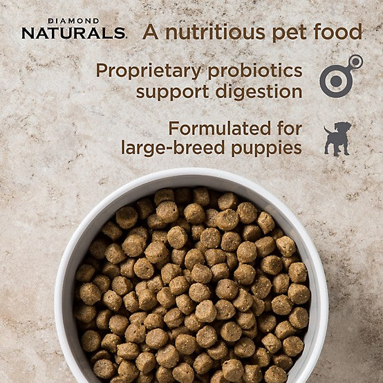 Diamond Naturals Large Breed Puppy Lamb and Rice Formula Dry Dog Food, 40lbs