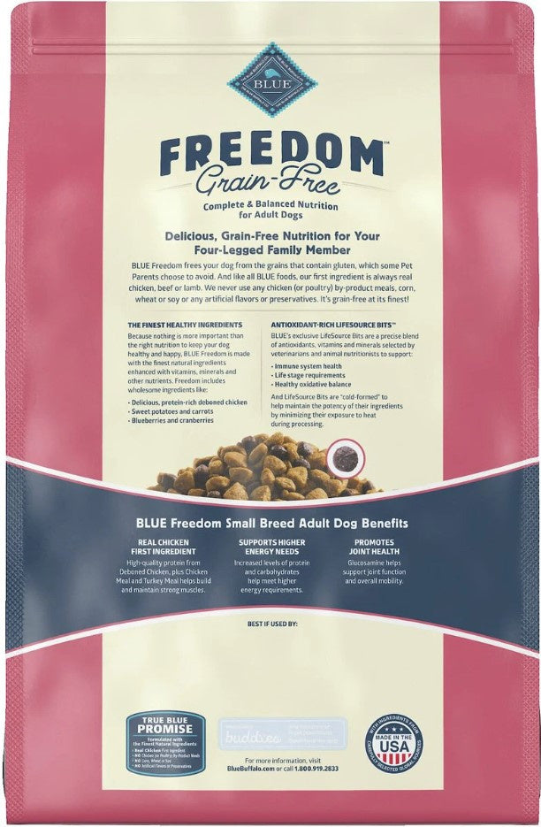 Blue Buffalo Freedom Grain-Free Small Breed Adult Chicken Recipe Dry Dog Food