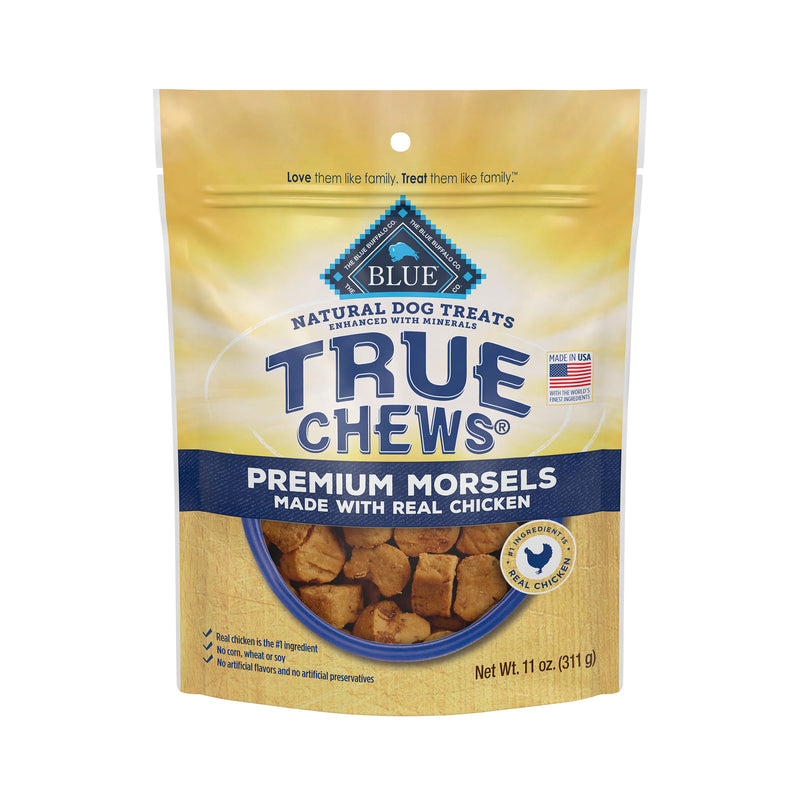 Blue Buffalo True Chews Premium Morsels Natural Dog Treats, Chicken 11 oz. bag