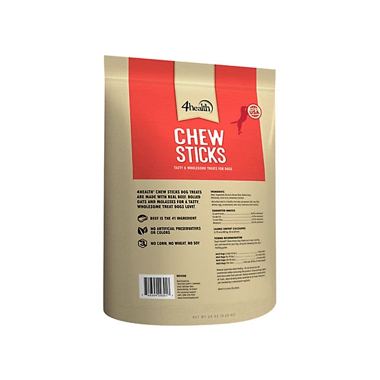 4health Chew Sticks Beef Recipe Dog Treats, 24 oz.