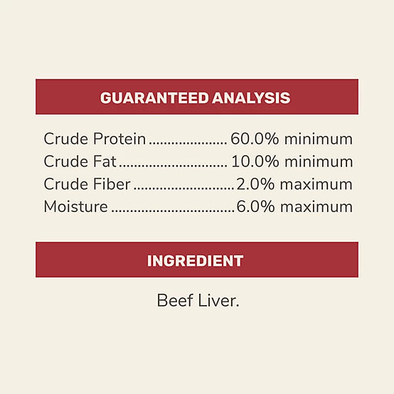 4health Untamed Beef Liver Bites High-Protein Freeze-Dried Dog Treats, 5.3 oz.