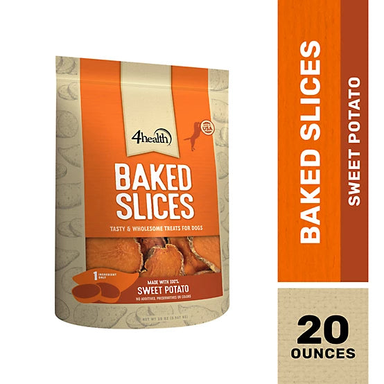 4health Baked Slices Sweet Potato Recipe Dog Treats, 20 oz.