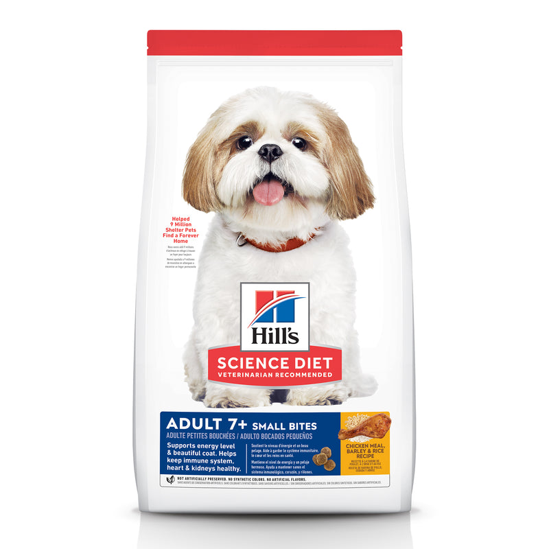 Hill's Science Diet Senior 7+ Small Bites Chicken Meal, Barley & Rice Recipe Dry Dog Food, 33 lb bag