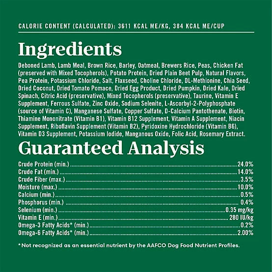Nutro Natural Choice Small Bites Adult Lamb and Brown Rice Recipe Dry Dog Food, 12lb