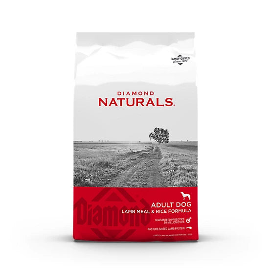 Diamond Naturals Adult Lamb Meal and Rice Formula Dry Dog Food, 40lbs