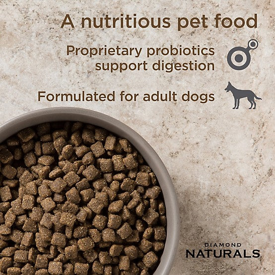 Diamond Naturals Adult Lamb Meal and Rice Formula Dry Dog Food, 40lbs
