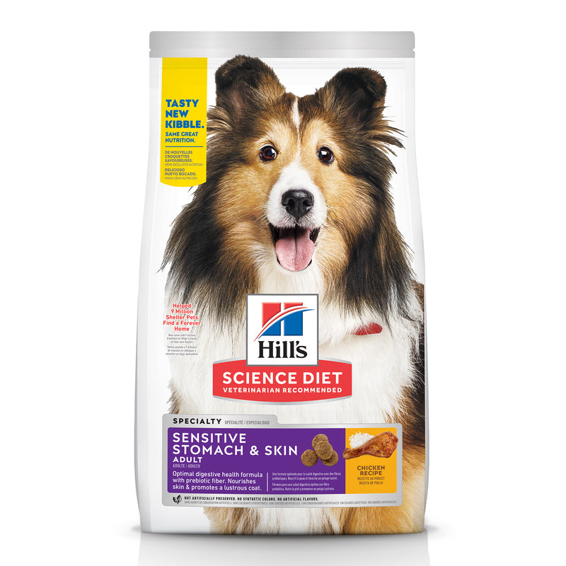 Hill's Science Diet Adult Sensitive Stomach & Skin Chicken Recipe Dry Dog Food, 15.5 lb bag