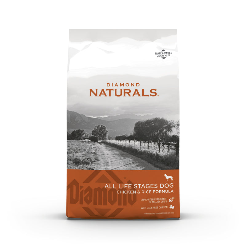 Diamond Naturals All Life Stages Chicken and Rice Formula Dry Dog Food, 40 lb.