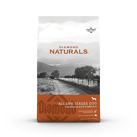 Diamond Naturals All Life Stages Chicken and Rice Formula Dry Dog Food, 40 lb.