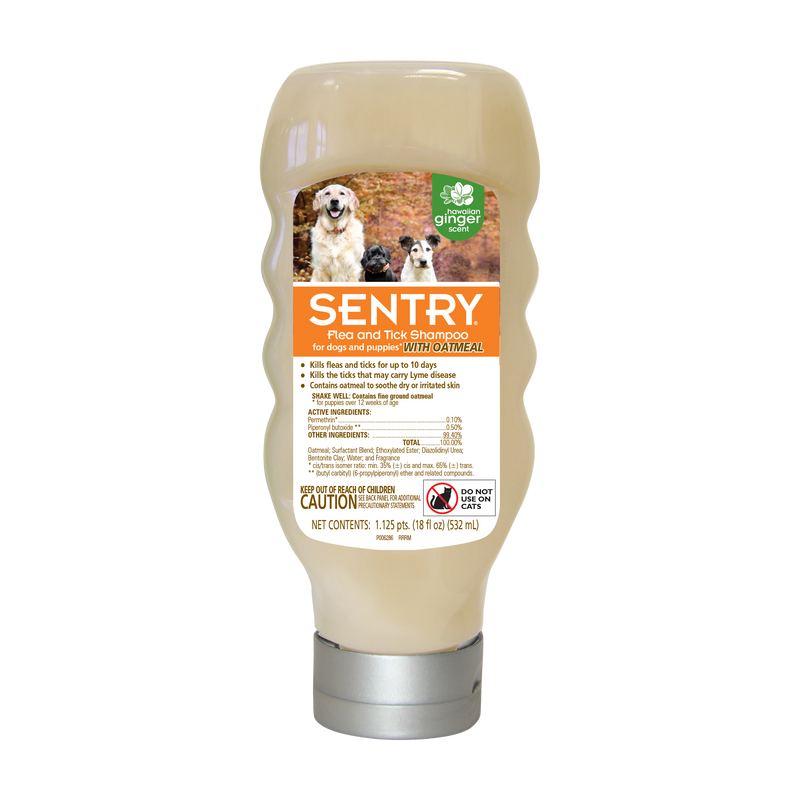 Sentry Flea & Tick Oatmeal Shampoo Dog 18OZ