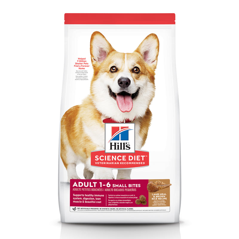 Hill's Science Diet Adult Small Bites Lamb Meal & Brown Rice Recipe Dry Dog Food, 4.5 lb bag