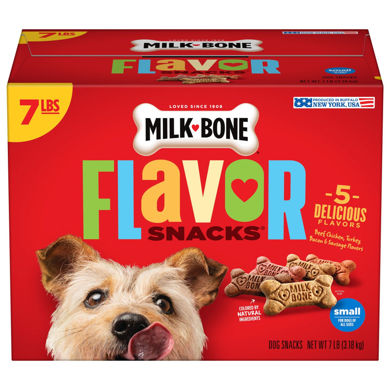 Milk-Bone Flavor Snacks Small Dog Biscuits, Flavored Crunchy Dog Treats