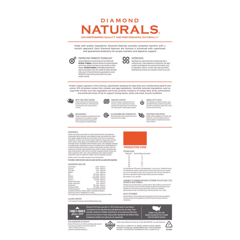 Diamond Naturals Extreme Athlete Dry Dog Food