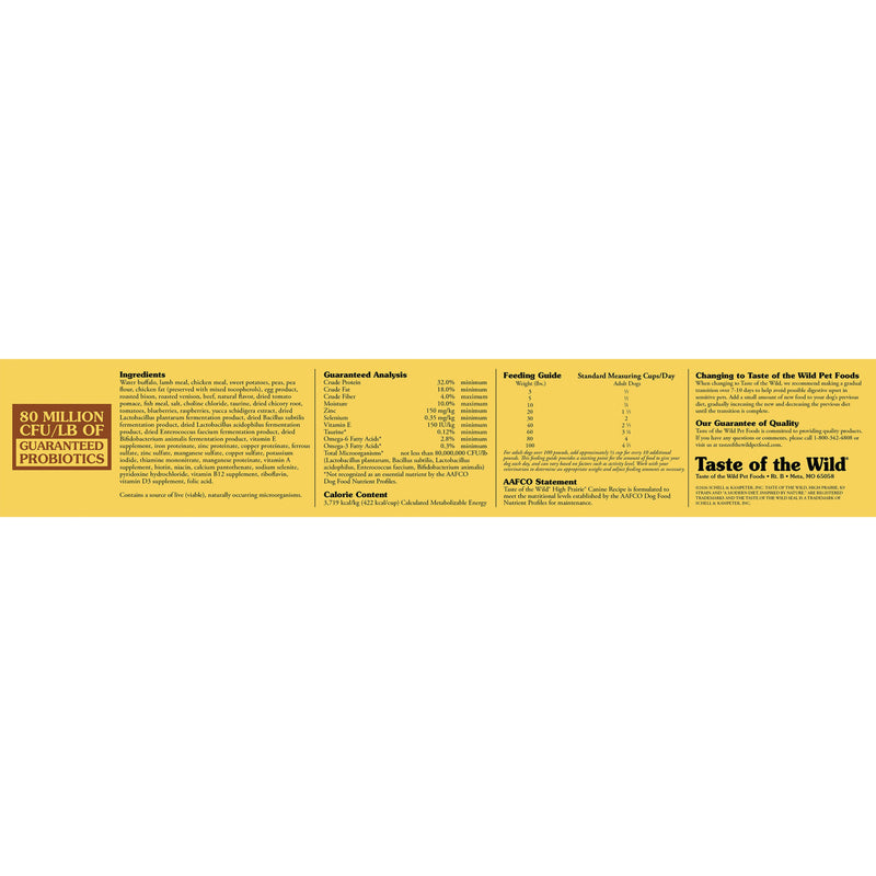Taste Of The Wild High Prairie Dry Dog Food 28lb