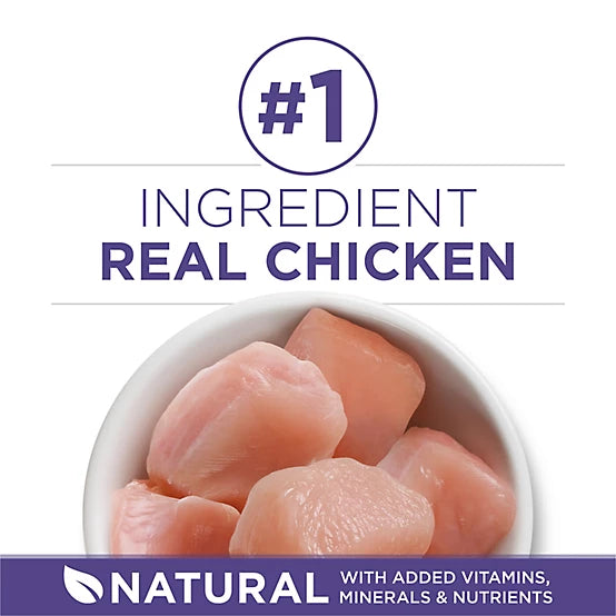Purina ONE Plus Adult Hairball Control Chicken Recipe Natural Dry Cat Food, 7lb