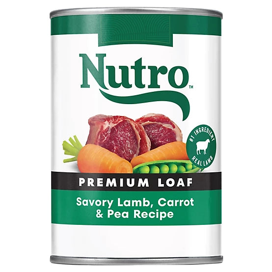 Nutro Adult Savory, Carrot and Pea Premium Loaf Natural Wet Dog Food, 12.8 oz.
