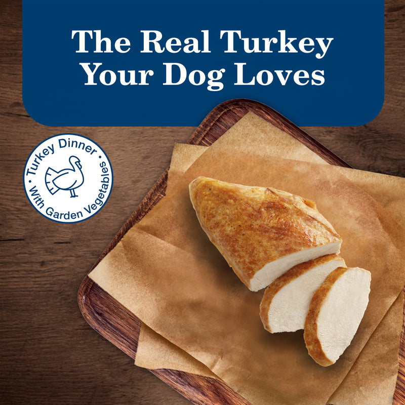 Blue Buffalo Homestyle Recipe Adult Wet Dog Food, Made with Natural Ingredients, Turkey Dinner With Garden Vegetables, 12.5-oz. Can