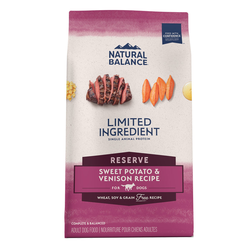 Natural Balance Limited Ingredient Reserve Grain Free Dry Dog Food, Sweet Potato & Venison Recipe, 12 lbs.