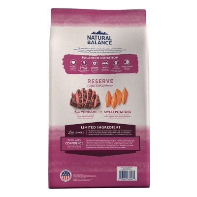 Natural Balance Adult Grain-Free Limited Ingredient Sweet Potato and Venison Recipe Dry Dog Food