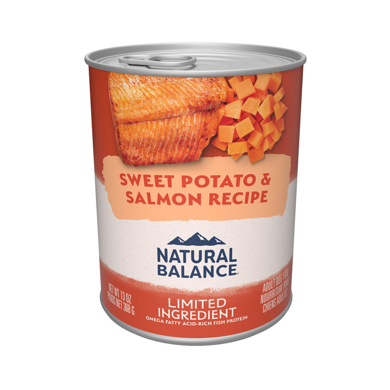 Natural Balance Limited Ingredient Wet Dog Food, Sweet Potato & Salmon Recipe, 13 oz.